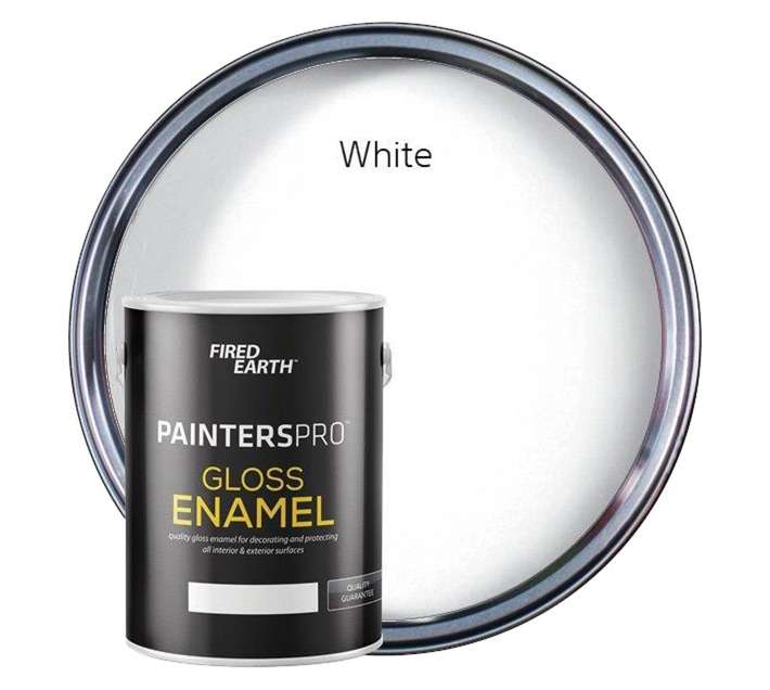Fired Earth Painters Pro Gloss Enamel - White (5L)