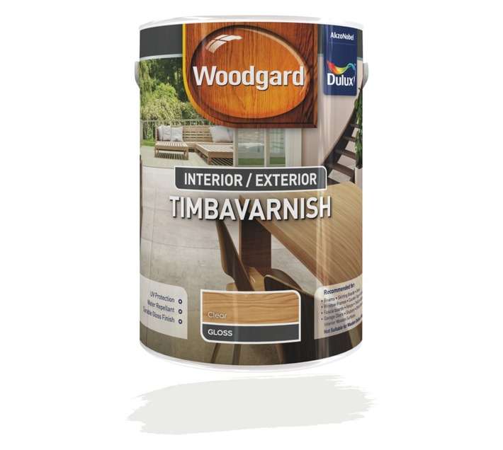 Woodgard Interior/Exterior Timba varnish (Water Based) - Clear (5L)