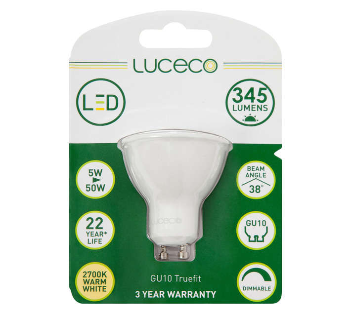 Luceco GU10 LED Dimmable Lamp - Warm White (5w)