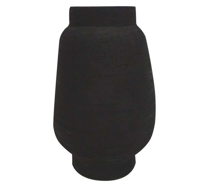 Orange Apple Terracotta Vase - Black (185 x 290 x 100mm)
