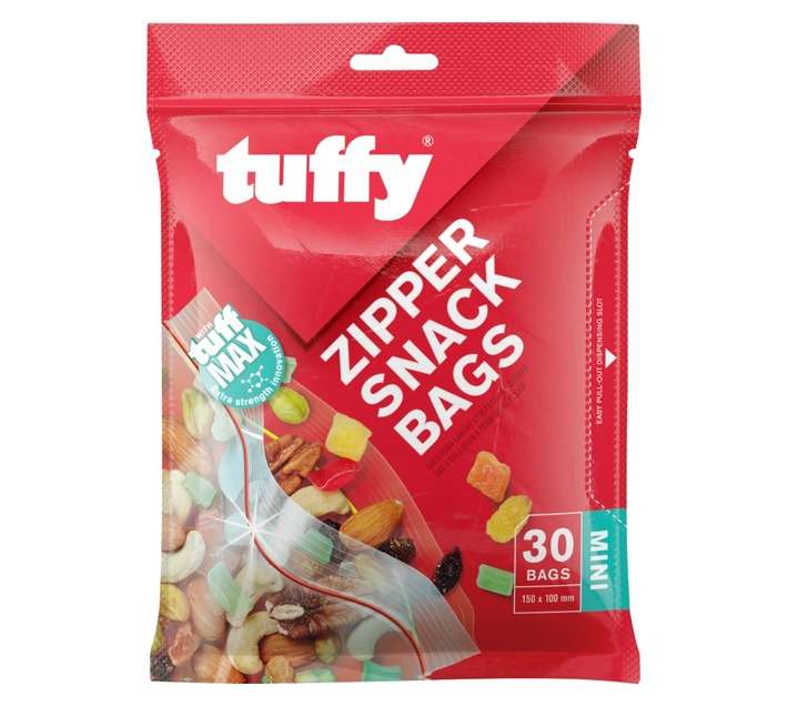 Tuffy Snack Zipper Bags - Clear (160 x 200mm)