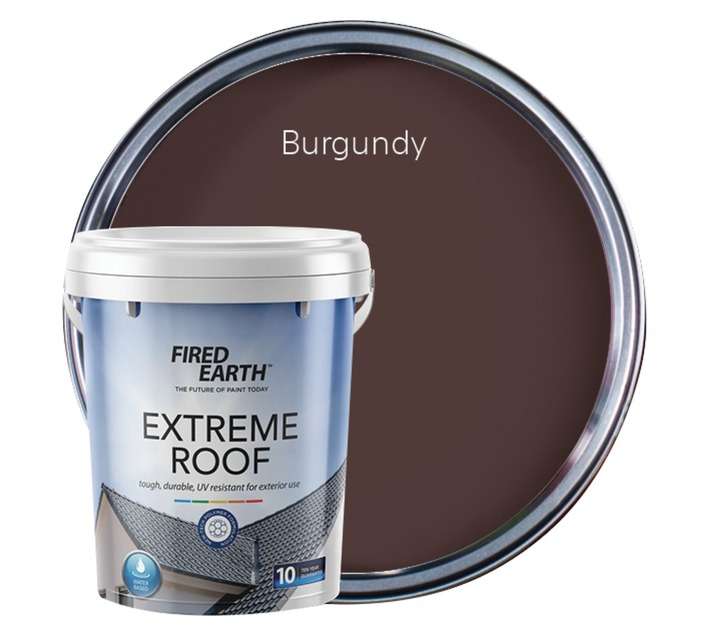 Fired Earth Extreme Roof Acrylic - Burgundy (20L)