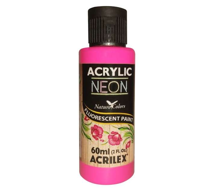 Crazy Crafts Matte Acrylic Neon Paint - Pink (60ml)