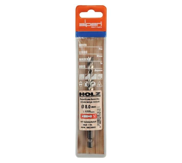 Alpen HSS Hex Shank Wood Drill Bit (3mm)