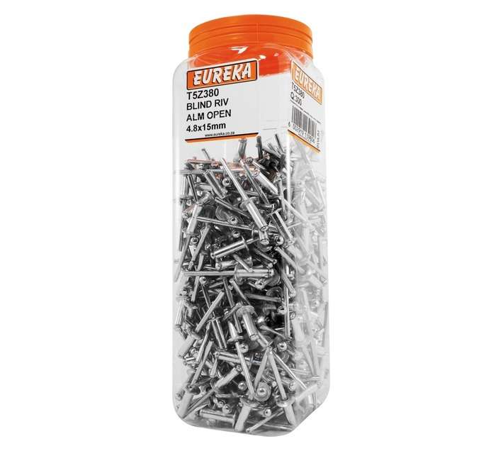 Eureka 300 x Aluminium Open Blind Rivets (4.8 x 15mm)
