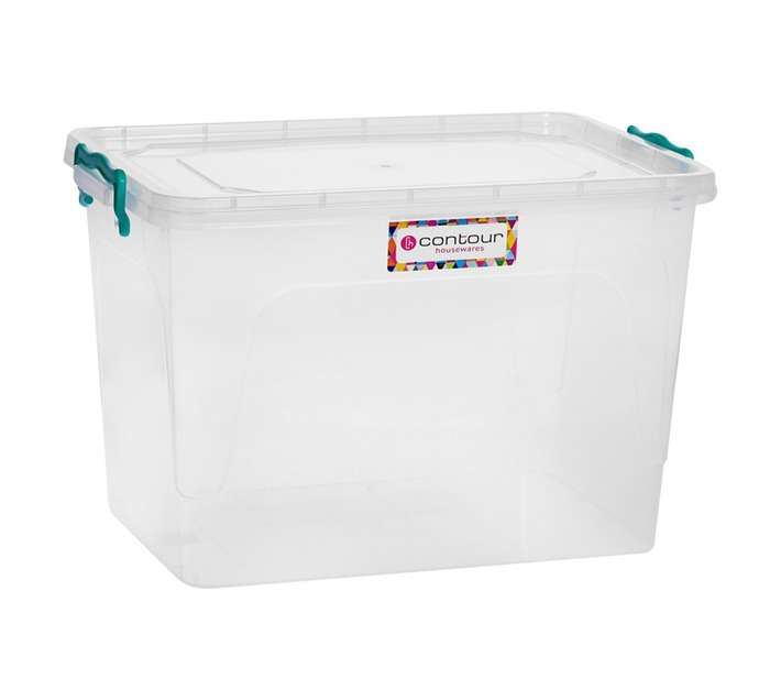 Contour Housewares SB-0021-CC-DY-B Clip and Lock Storage Box - Clear (21L)