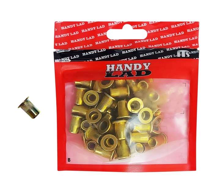 Rutherford 50 x M8 Large Flange Rivet Nuts