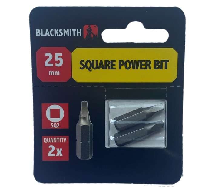Blacksmith 2 Piece No.2 Square Recess Power Bit (25mm)