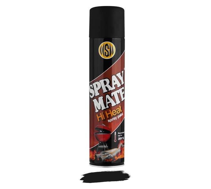 Spraymate Spray Paint Hi Heat - Black (250ml)