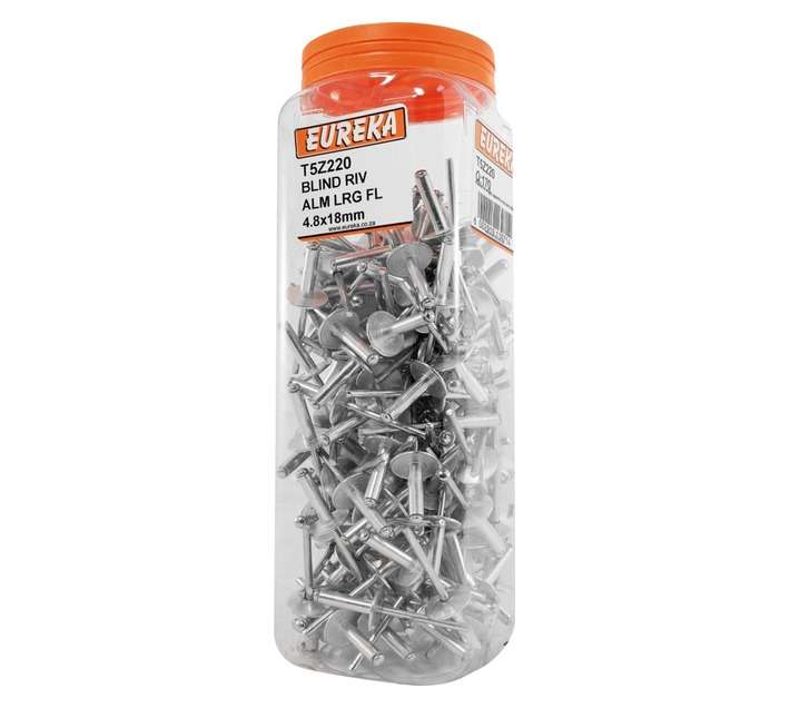 Eureka 170 x Aluminium Large Flange Blind Rivets (4.8 x 18mm)