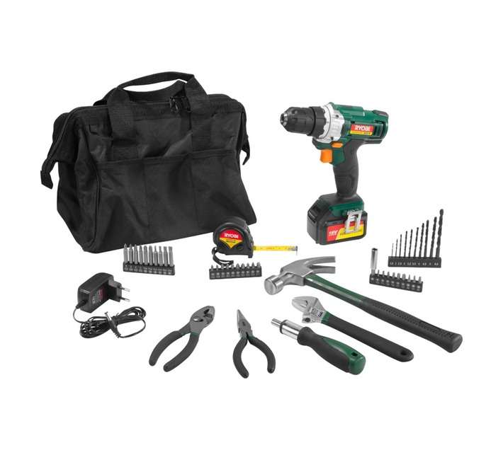 Ryobi Cordless Drill Driver Project Kit 18V HLD-180K