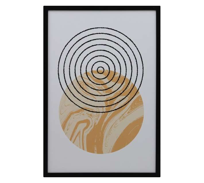 Novel Spiral Art Framed Wall Art - Peach (420 x 620mm)