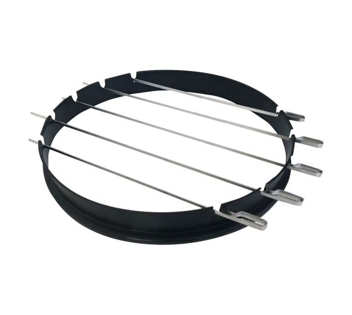 Lifespace Skewer Rotisserie Set for 57cm Kettle Braai - Black (680 x 580 x 70mm)