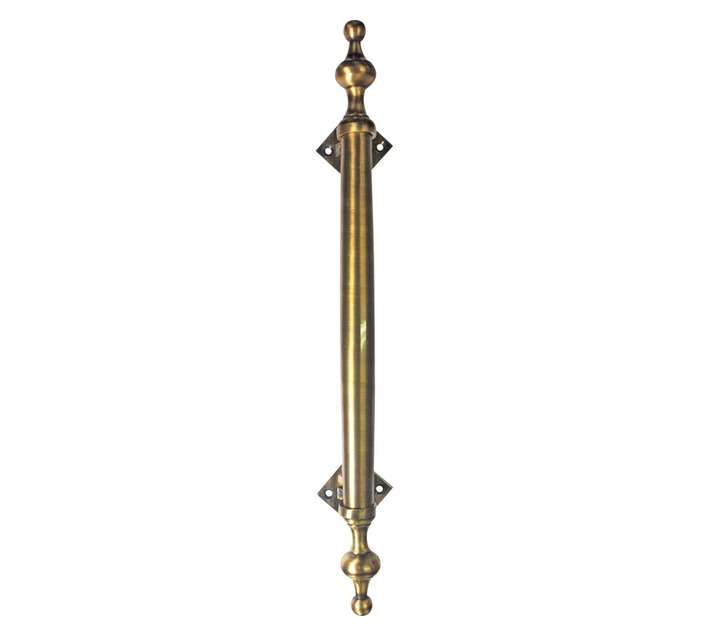 Euro Brass Pull Handle Pull On Rose - Antique Brass (400mm)