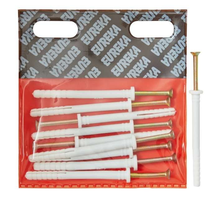 Eureka 6Q80 6 x 70mm Nail In Rimmed - White (10 Pack)