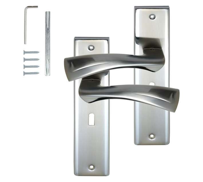 Dortello 10 Inch Mont Door Handle - Silver
