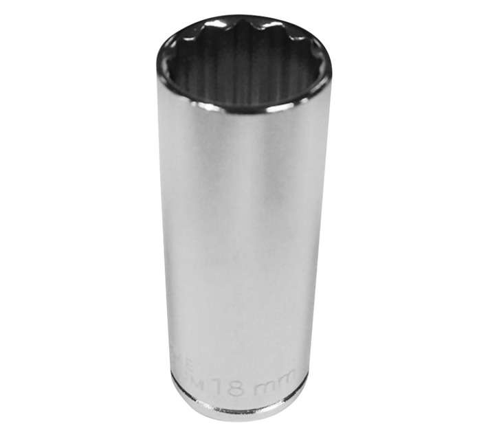 Mastercraft D/Wall Socket 3/8 Inch Dr 12 Pt - Chrome (18mm)