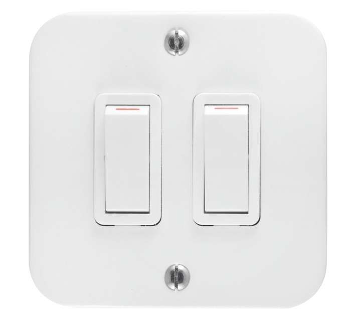 Crabtree 2-Lever 1-Way Switch Ind