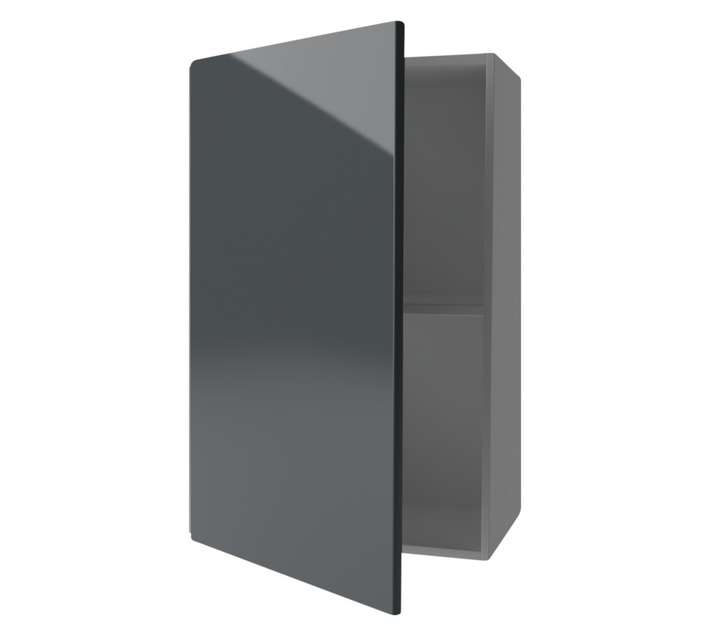 Home and Kitchen Gloss Top Cabinet Unit - Storm Grey (450 x 300 x 720mm)