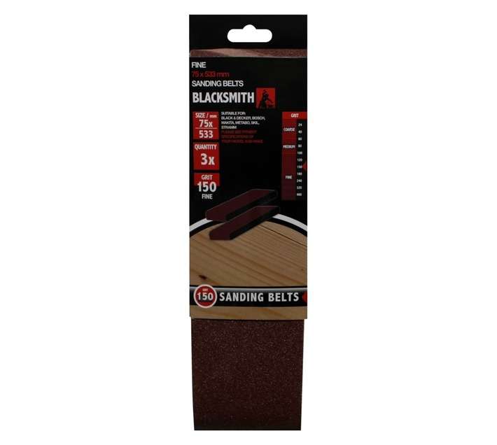Blacksmith Sanding Belts 150 Grit (75 x 533mm)