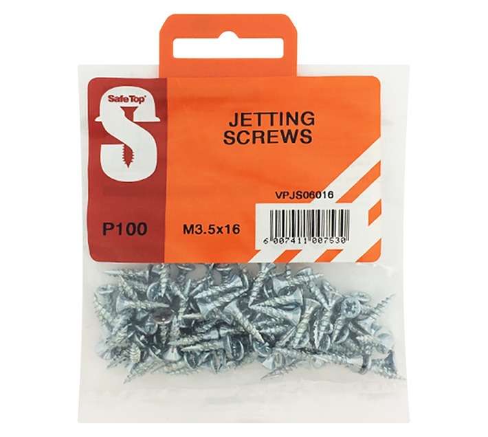 Safe Top 100 x Jetting Screws VP (M3.5 x 16mm)