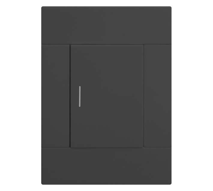 Veti Switch 1 Lever 1 Way 2x4 - Charcoal