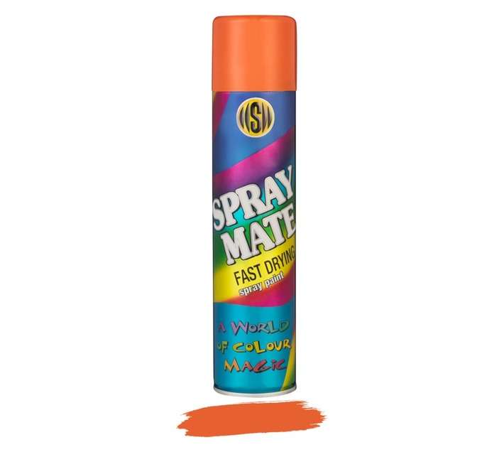 Spraymate Fast Drying Spray Paint Electric Orange 250ml