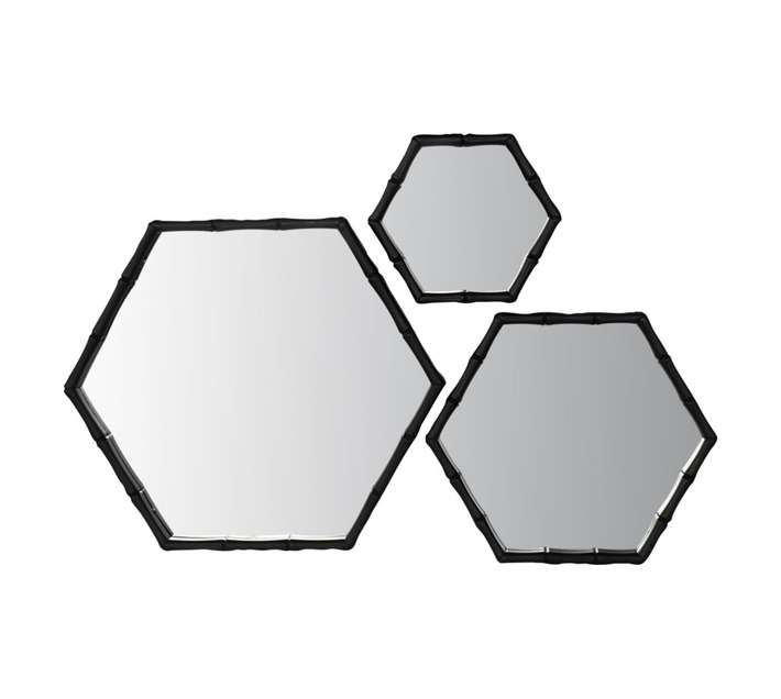 Design House 3 Piece Canberra Mirror - Black
