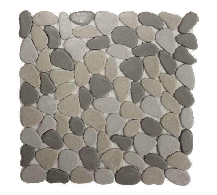 Earthstone Castilla Mosaic Pebble Tile - Grey (300 x 300mm)