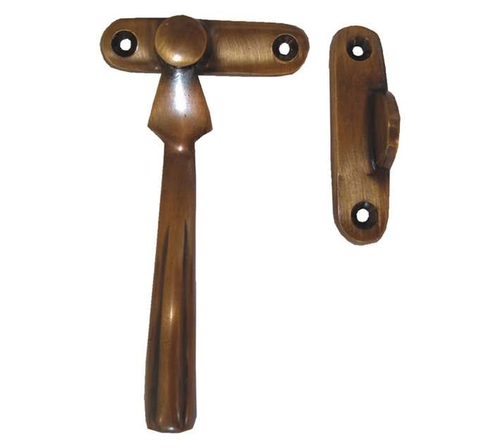 Euro Brass Casement Fastener - Antique Brass