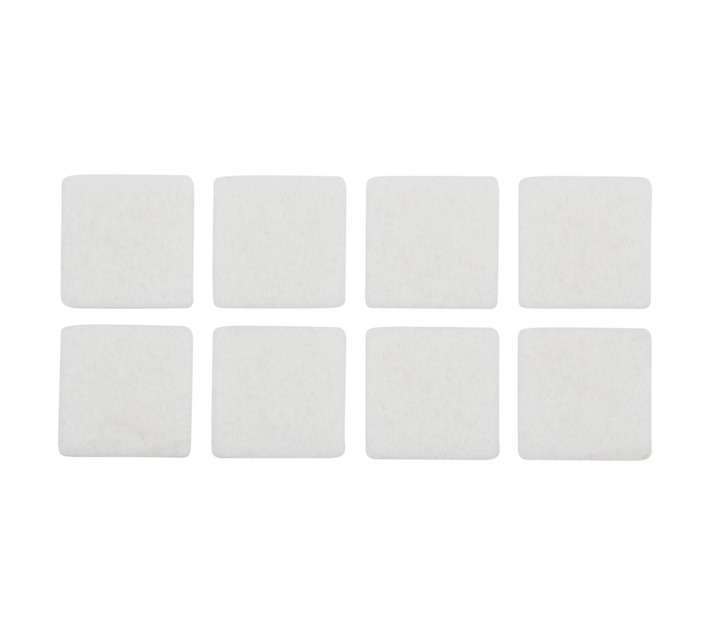 Safe Top Adhesive Felt Pads Square - White (25 x 25mm x 8 Pads)