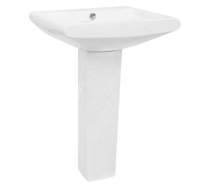 Solo Sanitary Ware Martinique Basin and Pedestal - White