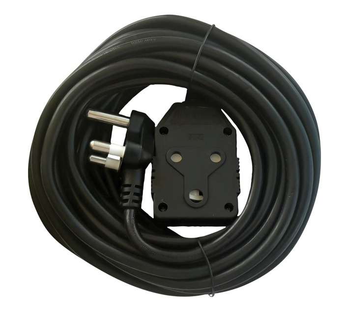 10A Double Janus Extension Lead - Black (10m)