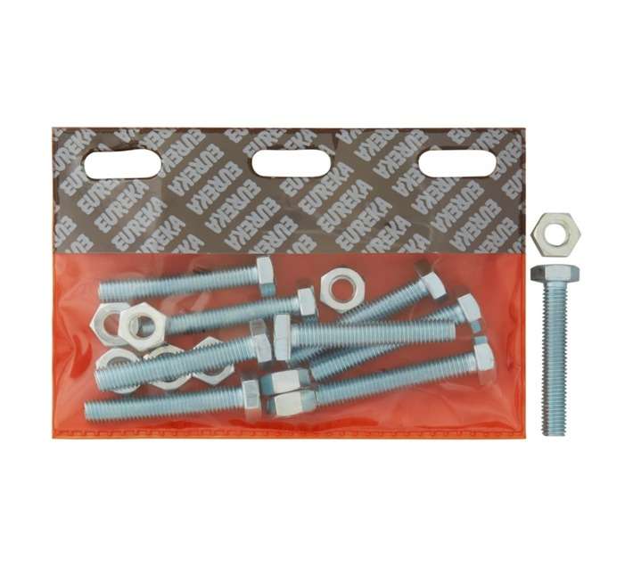 Eureka 10 x 60mm Galvanised Screw and Nut Set (10 Pack)