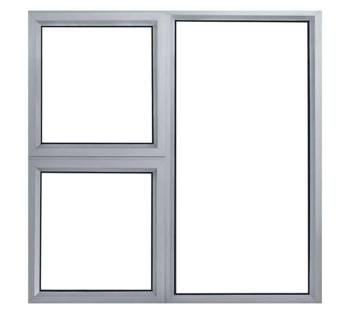 Prestige Top Hung Aluminium Window 2 Vents - Natural (1190 x 1190mm)