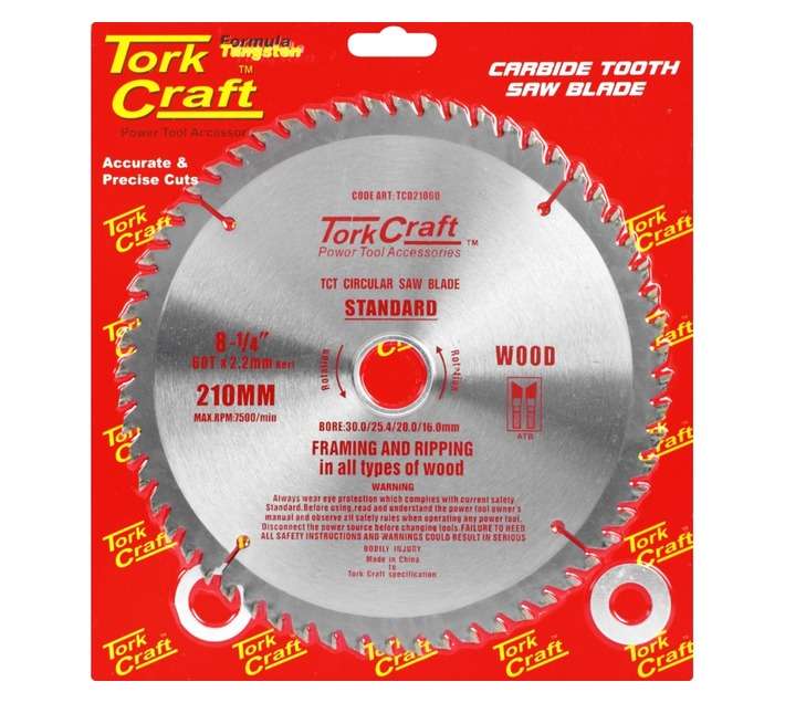 Tork Craft TCD21060 General Purpose Circular Saw Blade (210mm)