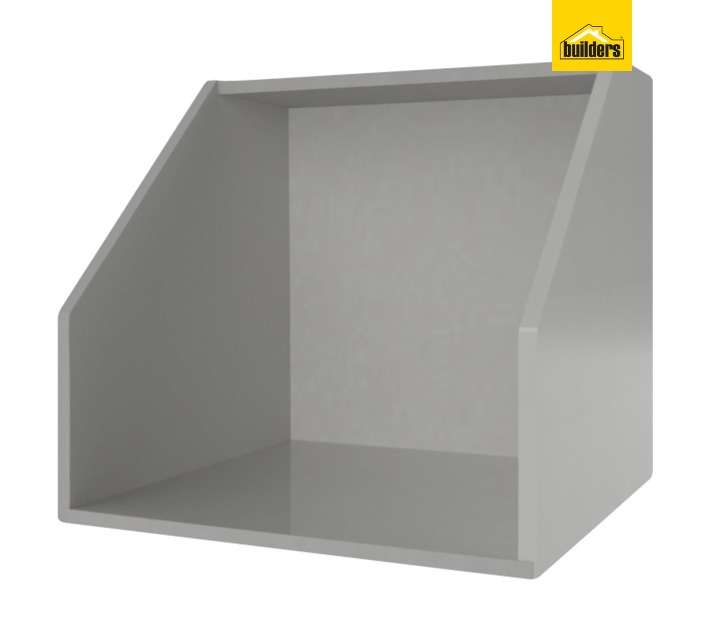 Home and Kitchen Gloss Microwave Cabinet - Stone Grey