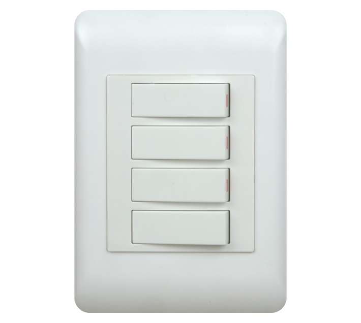 DH DHW42W4/2 4 Lever 2 Way Switch - White (50 x 100mm)