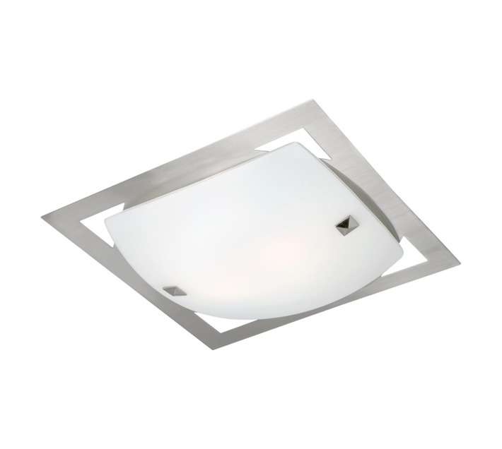 Radiant Framed Ceiling Light - Satin Chrome (400 x 400 x 80mm)