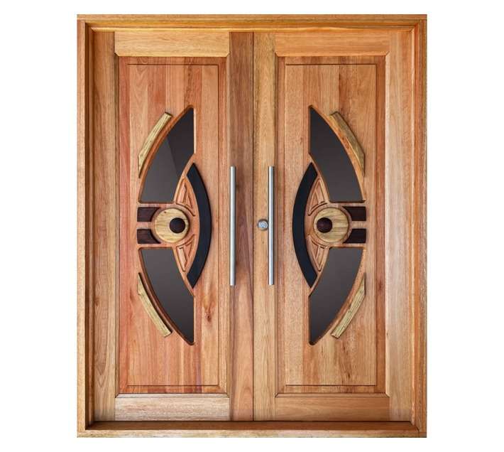 Hardwood Doors New Moon Pivot Double Timber Door (1700 x 2100mm)