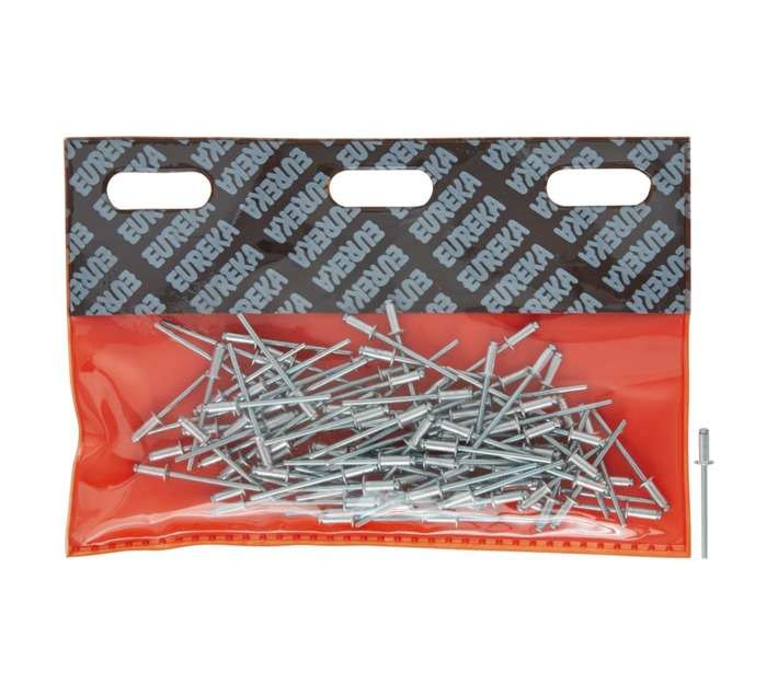 Eureka 100 x Aluminium Open Blind Rivets (3.2 x 8mm)
