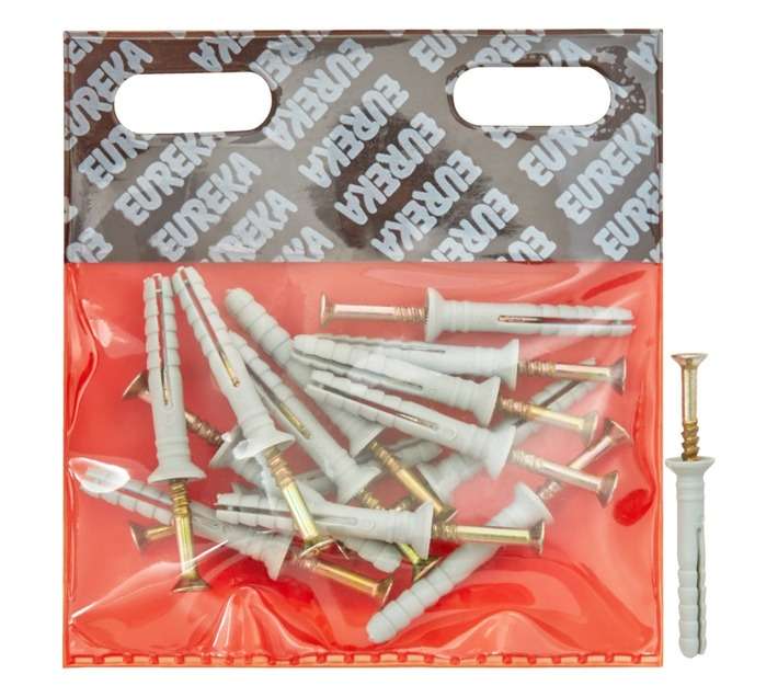 Eureka 6U50 6 x 40mm Nail In Nylon Countersunk (15 Pack)