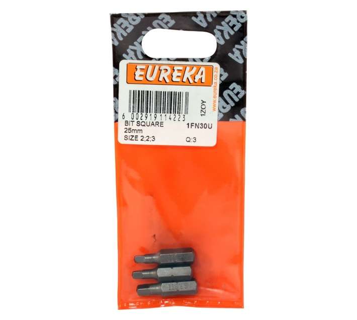 Eureka 25mm Size 2 Square Bit (4 Pack)