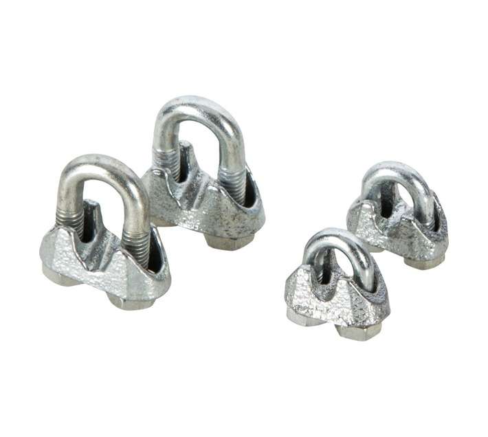 Active Hardware 8 x Small Body Rope Clamps - Silver (20 x 15 x 10mm)