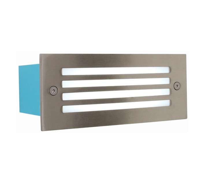 Eurolux B165SC Rectangle LED Grid Footlight - Satin Chrome