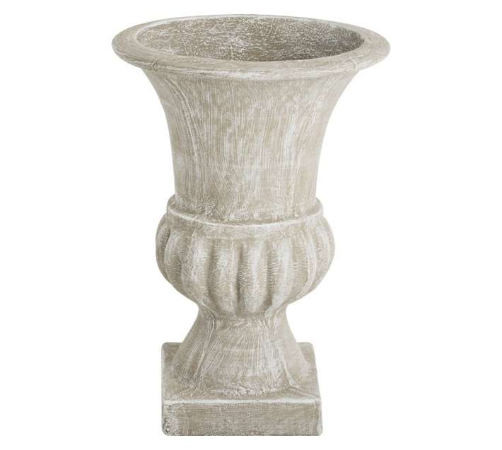 R and J Small Pot Urn - White