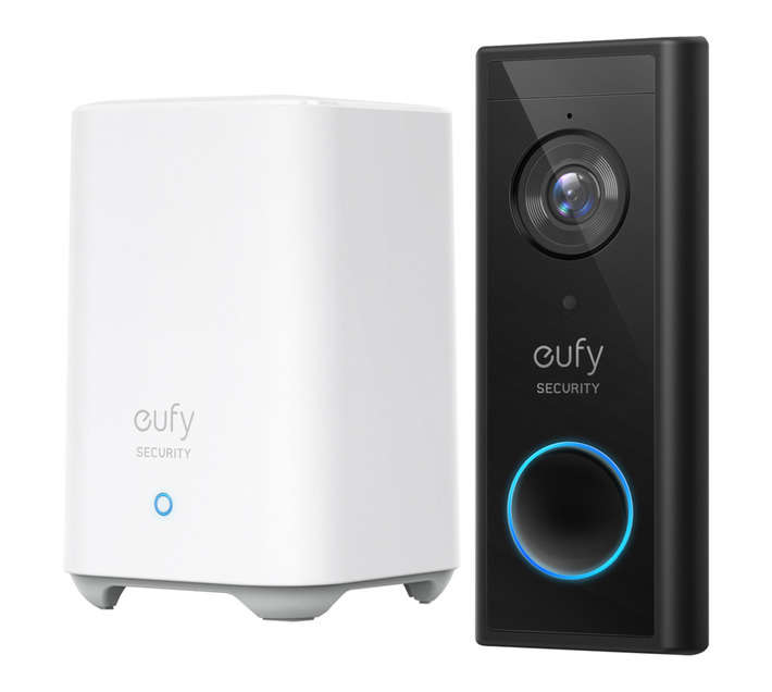 Eufy Wireless Video Doorbell with Homebase 2 - White/Black