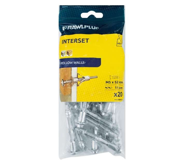 Rawlplug 20 x Interest Hollow Cavity Wall Anchor (M5 x 52mm)