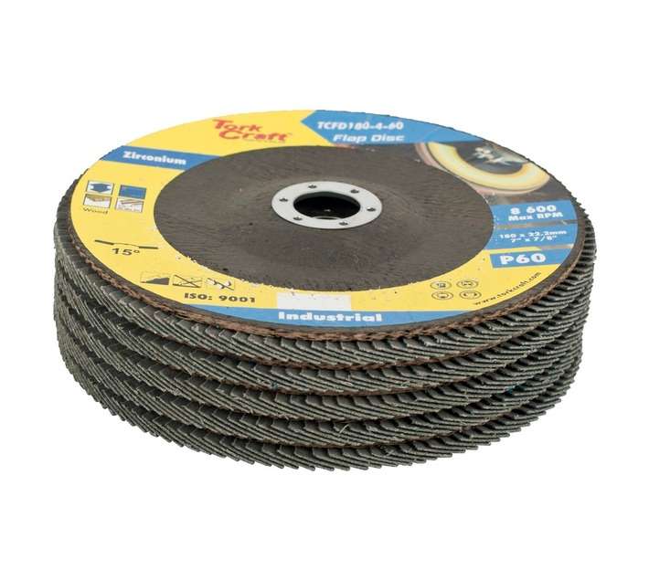 Tork Craft TCFD180-4-60 Zirconium Flap Disc (180mm)