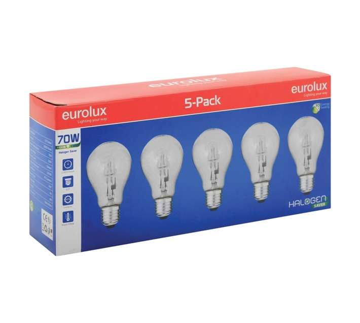Eurolux 5 x Halogen Globe (70w)